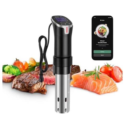 Sous Vide Cooker with APP Control,1100W Precision Sous Vide Machine with Digital Touch Screen,Ultra-quiet Immersion Circulator with Recipe and Timer for Beginners Home Chefs