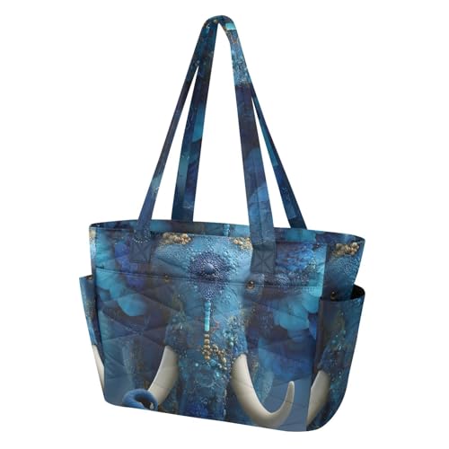 Bolso Tote Mujer Mandala Elephant Gran Capacidad miniatura 4
