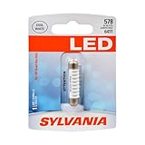 SYLVANIA - 578 41mm Festoon LED White Mini Bulb - Bright LED Bulb, Ideal for Interior Lighting - Map, Dome, Cargo and License Plate (Contains 1 Bulb)