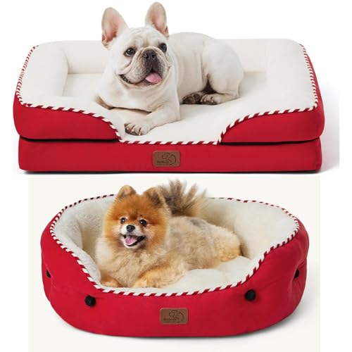 Bedsure Christmas Small Dog Bed and Christmas...