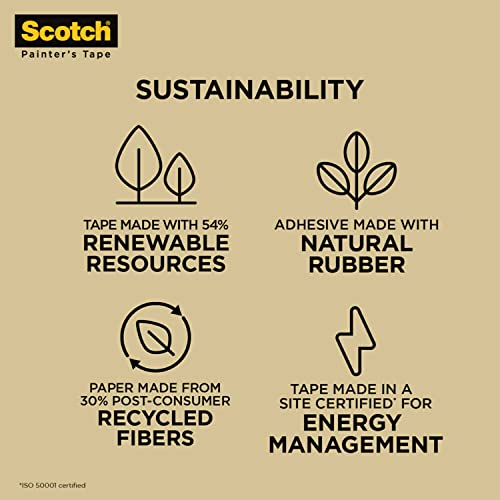 Scotch General Purpose Masking Tape, Tan, Tape For Labeling, Bundling And General Use, Multi-Surface Adhesive Tape, 0.70 Inches X 60 Yards, 1 Roll #TOP2