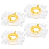 Beaupretty 4個 八角形リストリクターゲート ジョイスティック用白透明プラスチック底座 サンワ対応ゲームコンソールアクセサリー 丸形保持リ