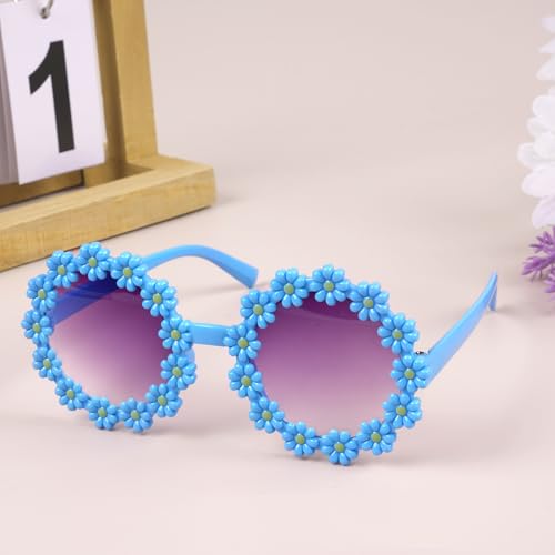 Round Flower Sunglasses, Cute Sunglasses for Girls, Sun Glasses for Beach Party Outdoor4