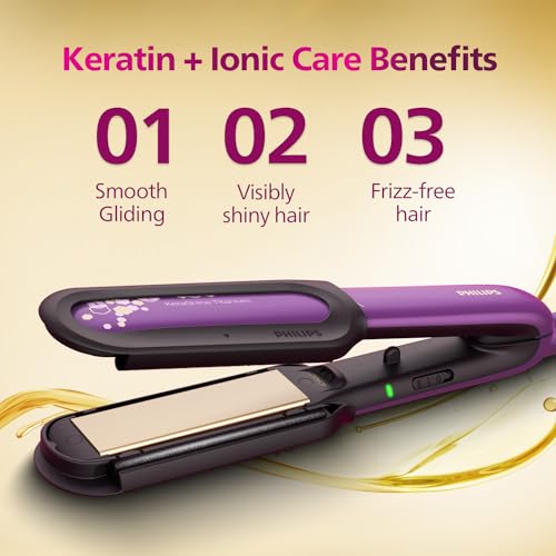 Philips NourishCare- India’s First Hair Straightener designed for No Heat Damage I Uniquely designed NourishCare & Kerashine Technology for Styling... - Image 7