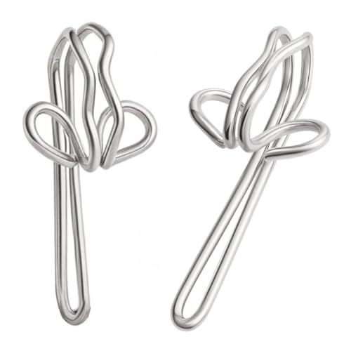 Metal Curtain Hooks 100 Pieces for heavy curtains (silver 2.9x1.2cm)