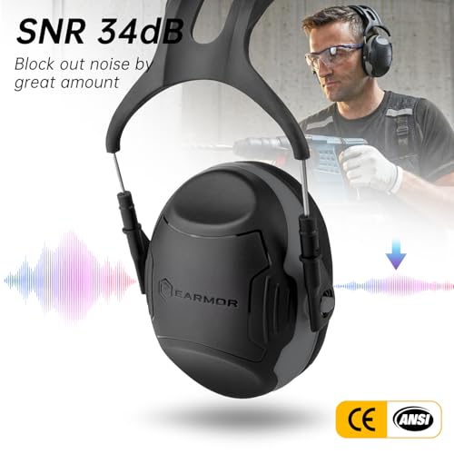 Image of Noise Cancelling Ear Muffs, 29 NRR Ear Protection for Kids Adults | Noise Reduction Hearing Protection Earmuffs for Toddler, Monster Jam, Concerts, Fireworks, Mowing, Shooting, Construction