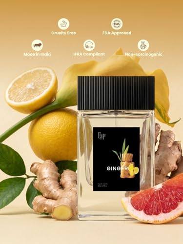 Image of EM5 Ginger | Fresh Citrus Spicy Perfume | Long Lasting Unisex Daily Wear Fragrance | Made with Natural Essential Oils & Absolutes | Luxury Niche Perfume Gift for Him & Her | 50ml