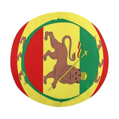 Jamaica Rasta Lion FlagChildren's Bucket Hat for Boys and Girls, Breathable Summer Beach Hat52cm3