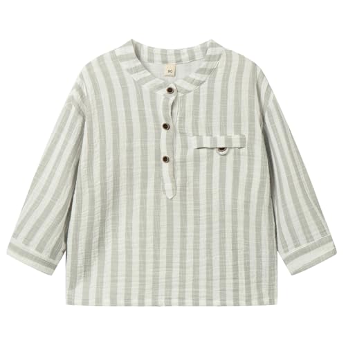 LittleSpring Boys Button Down Long Sleeve Uniform Dress Shirts with Tie