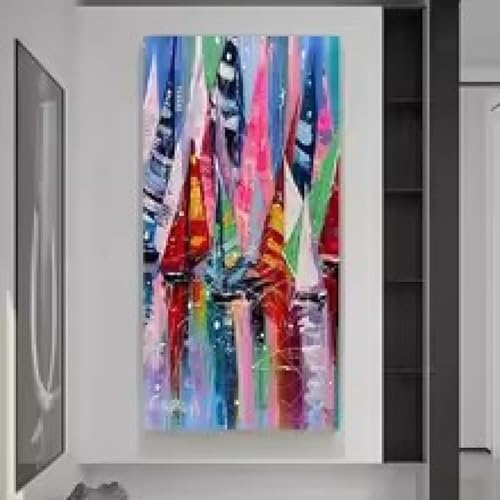 Peinture voilier toile imprimée premium grand format 60x120 cm décoration murale
