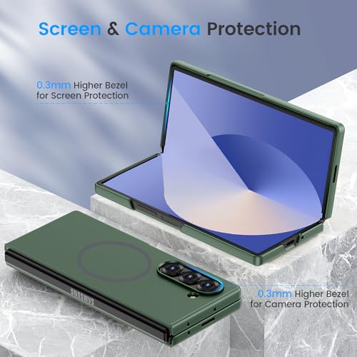 Ruky for Z Fold 6 Slim Case, with Built-in Privacy Screen Protector, Green by Ruky - Used condition - Image 6