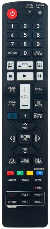 Replacement Remote Control Work for TV/Audio/Projector AKB73275506 for LG Blu-ray Home Theater HX906PA HX906CB HX906SB