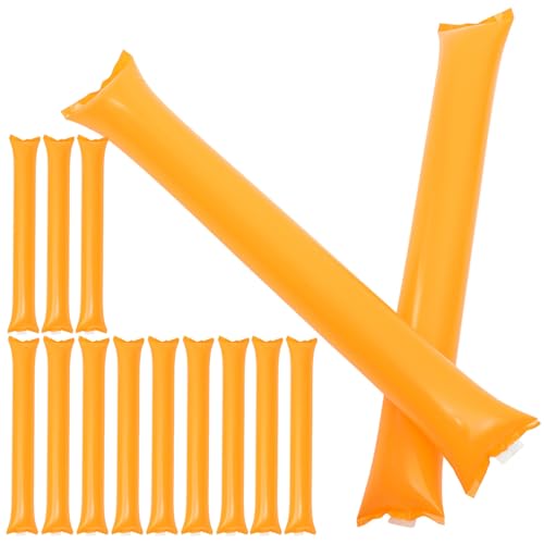 Toyvian 40piezas Palos Inflables para Animar y Portátiles Eventos Deportivos Fiestas y Conciertos Accesorios Ruidosos para Animar Equipos y Público Color Naranja Pack De Uni