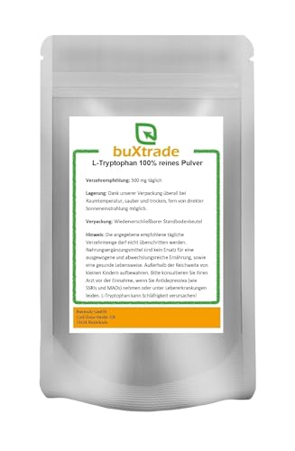 Preisvergleich Produktbild 2 x 1 kg Tryptophan Pulver Tryptophane / L-Tryptophan / Fitness / Sport / Schlaf