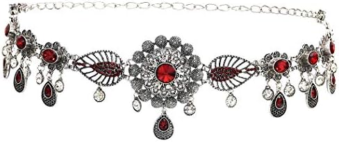idealway Vintage Turkish Gypsy Alloy Coin Belly Body Chain Waist Chain Beach Bohemian Festival Body Coin Belt Belly Jewelry for Women … (Style B)