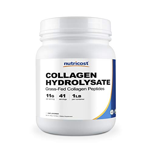 Nutricost Grass-Fed Collagen Powder 1LB (454 G) - Grass Fed Bovine Collagen Hydrolysate (Unflavored) - //coolthings.us