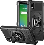 Eaglecell - for AT&T Vista 2023 (6812D / WTATTRW2) - Shockproof Protective Phone Case w/Ring Stand - RS7 Black