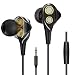 Ailun in-Ear Headphones,Wired Stereo HiFi Earphones with MIC,3.5mm Jack Noise Isolating,Dual Dynamic Drivers,Earbuds Compatible iPhone 6 Plus,Galaxy S9/S9+ S8 S7 S6,Android Smartphone,Tablet[Black]