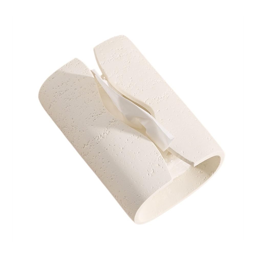 Pudełko na chusteczki Uchwyt na chusteczki Uchwyt na papier toaletowy do łazienki, salonu, sypialni, toaletki, kuchni, minimalistycznego biura, wystroju domu Uchwyt na chusteczki(Biały)