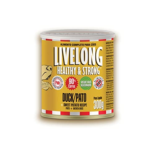 Livelong Alimento Completo Natural Ração Úmida Sensitive Sabor Pato 300g Para Cães