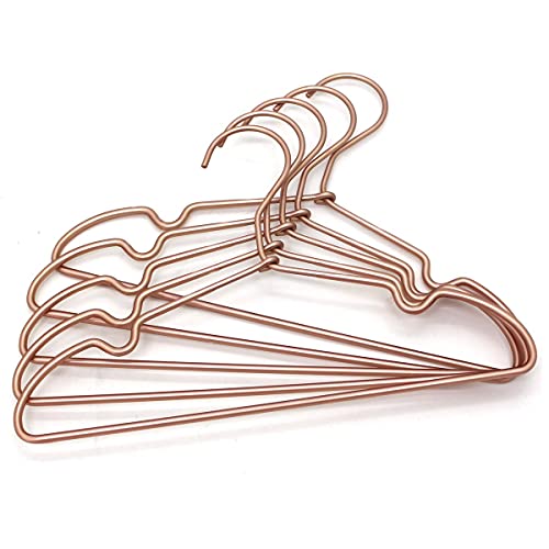 Koobay 43224-1769 New Born Clothes Hangers Non Slip 12.5 Inch Rose Gold Copper Wire Children Coat Suit Metal Hanger, 30 Pack Baby Closet Dividers thumb #6