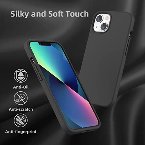 Image of MIDOS Back Cover Compatable with iPhone 13 Back Cover Liquid Silicone Full Protection Shock Proof Back Cover for iPhone 13 (Black)