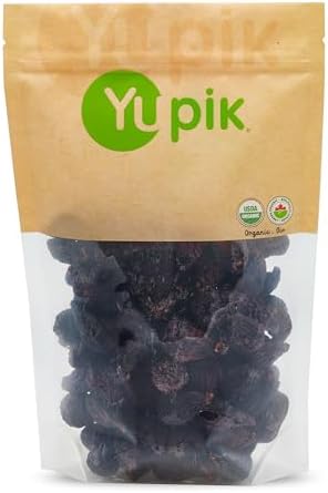 Yupik Organic California Mission Figs, 2.2 lb (35.2 oz), Gluten-Free, Kosher, Vegan, Whole Dried Fruits, Naturally Sweet Dark Figs, No Sulphites, No Added Sugar, Source of Fiber, Healthy Snacks