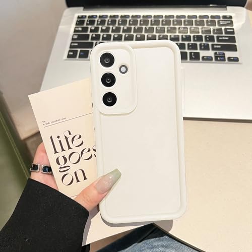 Puxicu Slim Case for Samsung Galaxy S21 Plus, Enhanced Camera Protection, Shockproof Skin-Friendly Touch Soft Case Cover for Samsung Galaxy S21+ Phone, White - image 3