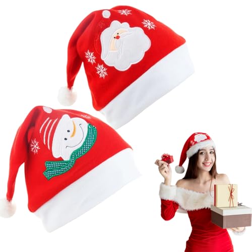 GHPKOTW 2 Weihnachtsmützen, Weihnachtsmütze Nikolausmütze,...