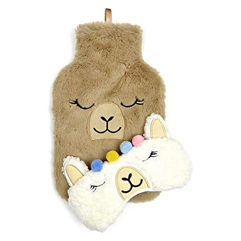 Stc Stores Llama Hot Water Bottle And Eyemask Set Cover