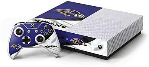 Skinit Decal Gaming Skin Compatible with Xbox One S Console and Controller Bundle - Officially Licensed NFL Baltimore Ravens Design