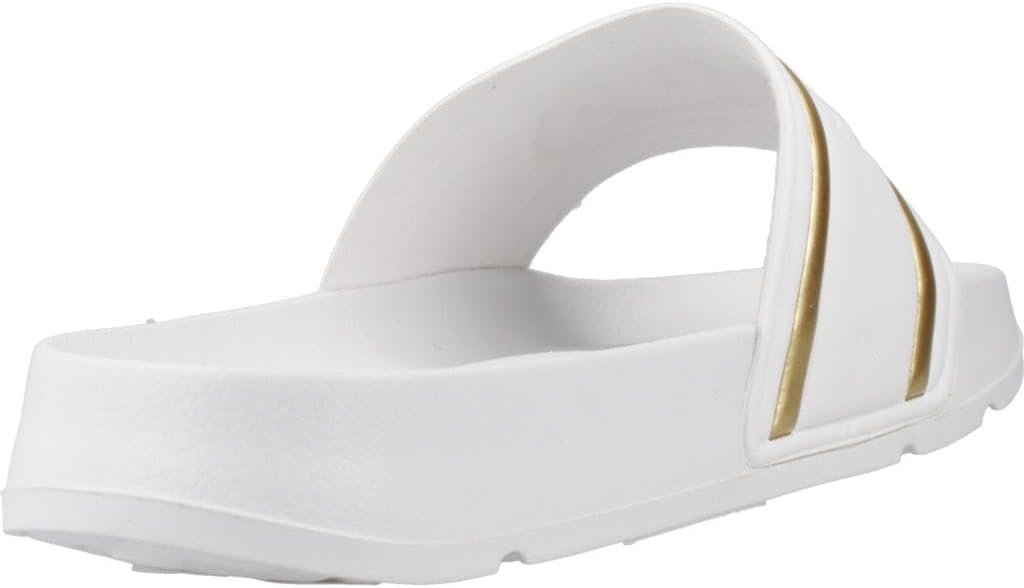 FILA Women's Morro Bay Logo Slippers Wmn Slippers, White gold, 7