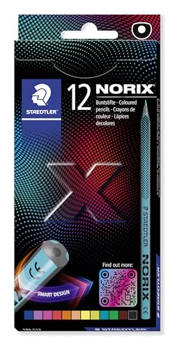 STAEDTLER Lápices de colores NORIX 12 colores surtidos, 12 unidades, 186 C12