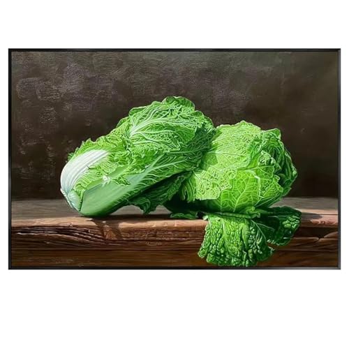 Impressions sur toile chou chinois vert peinture murale 35x50cm