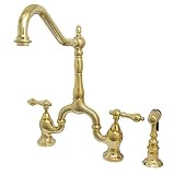 Kingston Brass KS7752ALBS English Country Bridge Kitchen Fau...