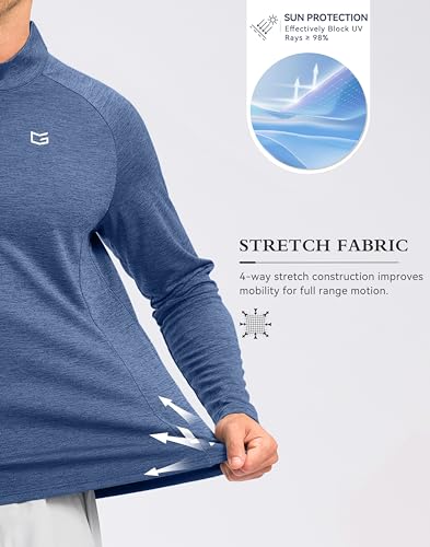 Image of G Gradual Men's Quarter Zip Pullover Running Athletic Shirts Long Sleeve