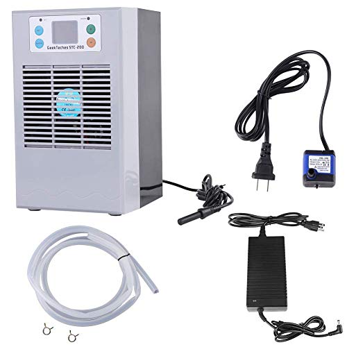 Yosooo 100-240V Fish Tank Water Cooling Heating Machine Thermostat for Aquarium, Aquarium Water Chiller with Pump Kit Fish Tank Chiller Water Cooling Machine Shrimp Tank Water Cooler (20L)