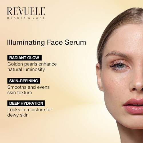 REVUELE Illuminating Face Serum – 1 fl.oz | Vitamin C + Niacinamide + Hyaluronic Acid for Radiance, Hydration & Smoother Skin