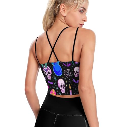 Yoga Tank Tops with Built in Bra Workout Athletic Camisole Long Line Sports Bra3