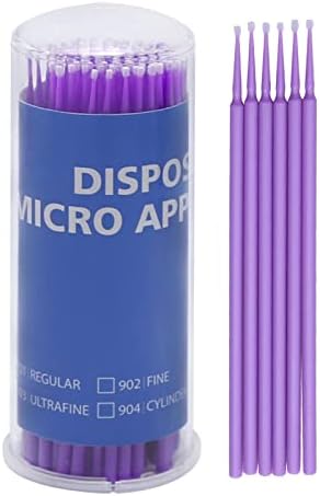 Touch Up Paint Brushes for Automotive Paint Chip Repair Disposable Micro Applicators (S:1.5mm, Purple)-100 Pieces