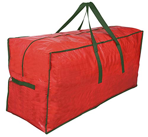 Propik Christmas Tree Storage Bag | Fits Up To 7 Ft. Tall Disassembled Tree | 45" X 15" X 20" Holiday Artificial Tree Storage Case | Perfect Xmas Storage Container With Handles And Sleek Zipper (Red) #TOP6