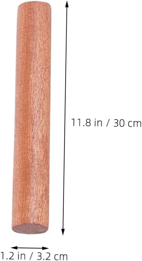 2pcs 30cm Solid Wutong Wood Rolling Pin Set Non-stick Dough Roller Baking Tools for Pizza, Cookie, Dumpling, and Noodle Making at Home Kitchen