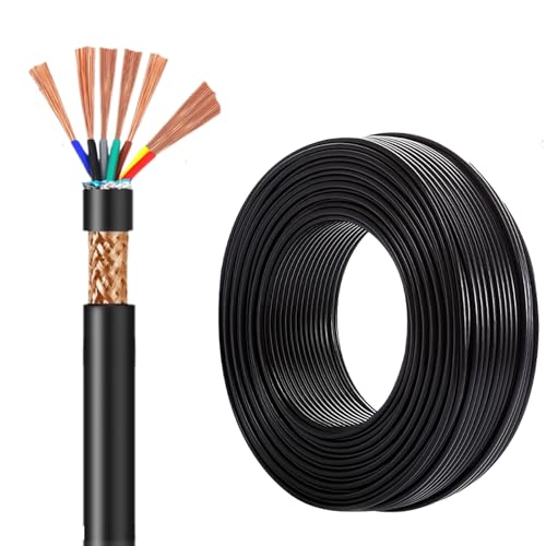 Câble blindé RVVP 6 conducteurs 1,5mm² fil de cuivre flexible 45ft