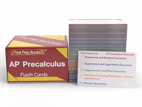 AP Precalculus Study Cards 2025-2026: AP Precalculus Review Prep and Practice Test Questions [Full Color Cards]