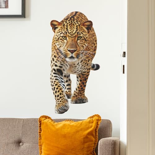 Vinilos decorativos adhesivos de leopardo 3D impermeables Achang miniatura 4