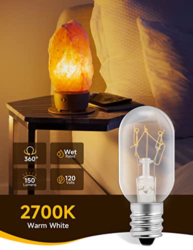 Unilamp Salt Lamp Bulb,15 Watt Dimmable Brightness Light Bulbs, E12 Small Base, Himalayan Salt Lamp Light Bulb Replacement, Household Salt Lamps For Plug In Wax Diffuser (15 Pack) #TOP1