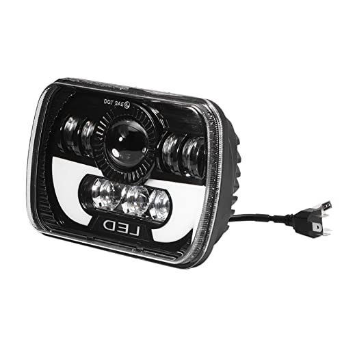 Phare universel LED 5x7in 90W carré pour feux de croisement de voiture