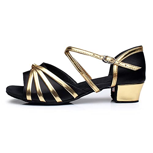 Girl Latin Dance Shoes Children's National Standard Tango Shoes Children's Dance Shoes Girls Shoes Salsa(8.5)3