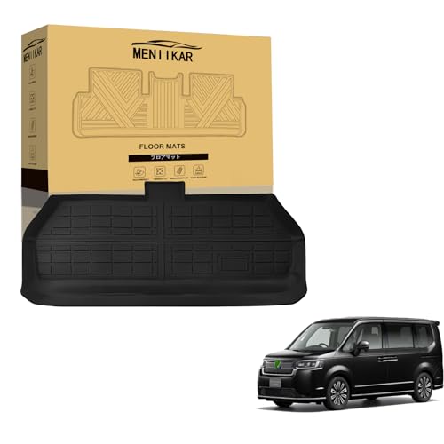 「MENIIKAR」ホンダ 新型 ステップワゴン RP6 RP7 RP8 専用 のラゲッジマット。3Dカーマットが防水・防滑・防汚でTPE素材製。 STEPWGN フロアマット AIR SPADA RP系 6代目 ハイブリッド車専用2022年5月〜現行に最