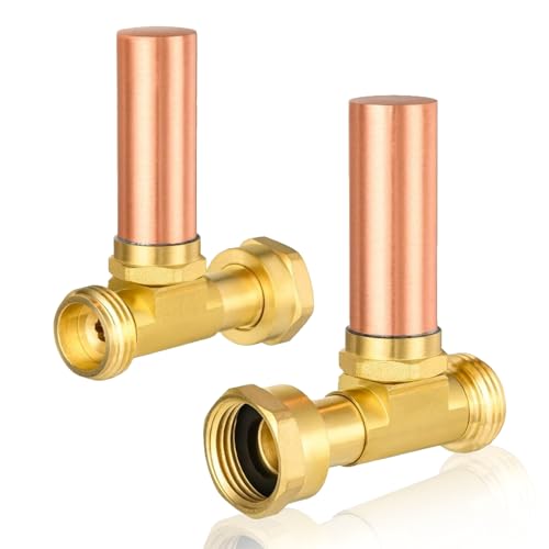 HeSun 20-Pack Straight Water Hammer Arrestor, 3/4-Inch FHT x 3/4-Inch MHT, Copper Hammer Arrestor for Washing Machine